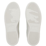 Burberry White Intricate Checkered Pattern Sneakers
