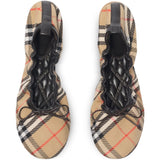 Burberry Beige Extravagant Embroidered Velvet Flats