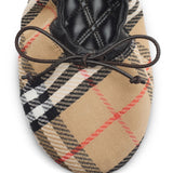 Burberry Beige Extravagant Embroidered Velvet Flats