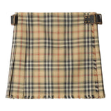 Burberry Beige Signature Checkered Patterned Skirt