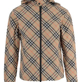 Burberry Beige Checkered Detachable Hooded Overcoat