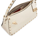 Valentino Garavani Ivory Rockstud Shoulder Bag