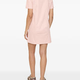 Burberry Pink Embroidered Check Collar Dress