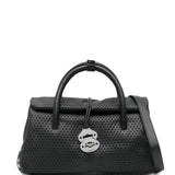 Zanellato Black Venissa Collection Leather Handbag