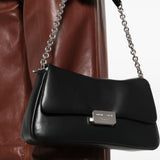 Emporio Armani Black Leather Shoulder Bag