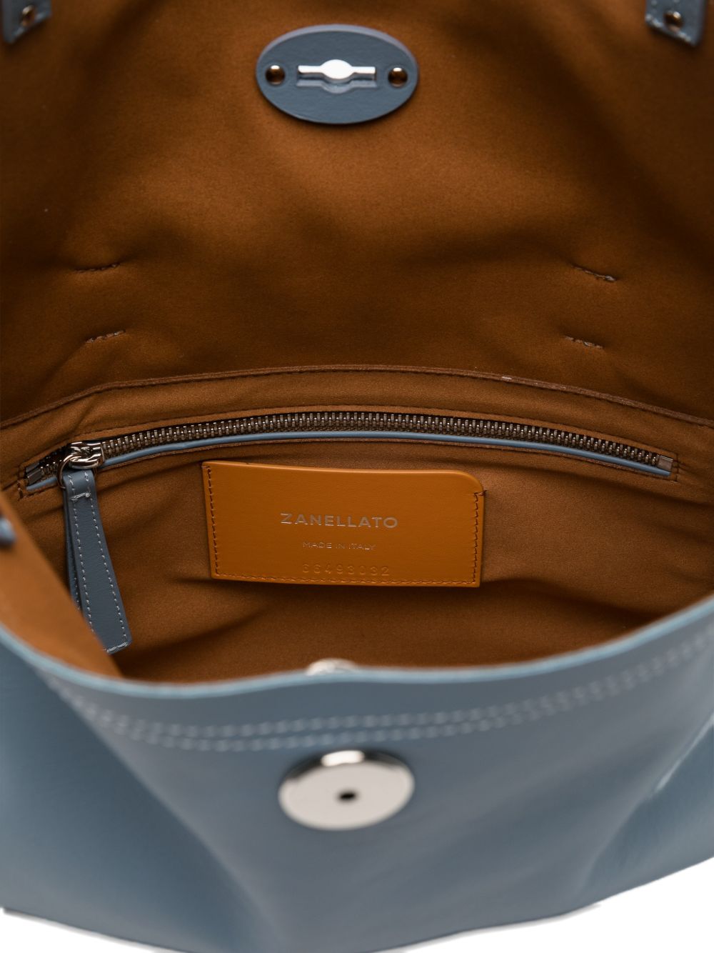 Zanellato Midnight Blue Embellished Locking Handbag - Hover