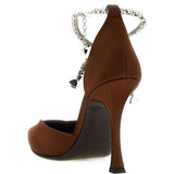 Jimmy Choo Cognac Stevie Leather Pumps