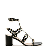 Valentino Garavani Black Rockstud Calfskin Sandals