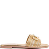 Valentino Garavani Goldtone VLogo Signature Sandals