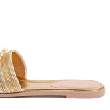 Valentino Garavani Goldtone VLogo Signature Sandals