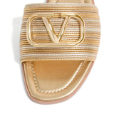 Valentino Garavani Goldtone VLogo Signature Sandals