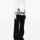 Ermanno Scervino White Silk Embroidered Shirt