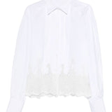 Ermanno Scervino Brilliant White Embroidered Shirt