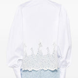 Ermanno Scervino Brilliant White Embroidered Shirt