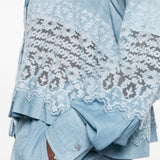 Ermanno Scervino Clear Blue Embroidered Shirt