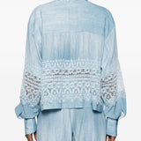 Ermanno Scervino Clear Blue Embroidered Shirt