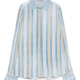 Ermanno Scervino Ultramarine Pinstriped Dress Shirt