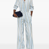 Ermanno Scervino Ultramarine Pinstriped Dress Shirt
