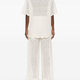 Ermanno Scervino White Embroidered Polo Shirt