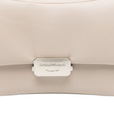 Emporio Armani Beige Textured Chain Satchel