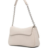 Emporio Armani Beige Textured Chain Satchel