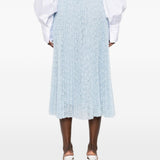 Ermanno Scervino Clear Blue Embroidered Skirt