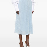 Ermanno Scervino Clear Blue Embroidered Skirt