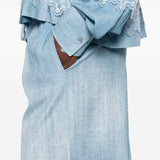 Ermanno Scervino Cerulean Wide Leg Trousers