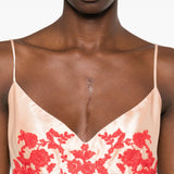 Ermanno Scervino Powder Intricately Embroidered Top