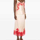 Ermanno Scervino Powder Intricately Embroidered Top