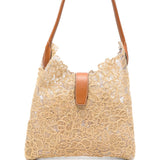 Ermanno Scervino Beige Raffia Weave Bag