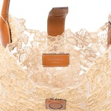 Ermanno Scervino Beige Raffia Weave Bag