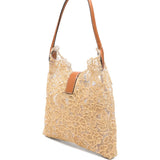 Ermanno Scervino Beige Raffia Weave Bag