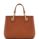 Emporio Armani Brown Leather MyEA Small Shopping Bag