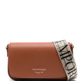 Emporio Armani Brown Flap Crossbody Bag