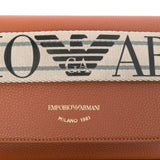 Emporio Armani Brown Flap Crossbody Bag