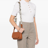 Emporio Armani Brown Flap Crossbody Bag