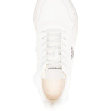 Emporio Armani White Nylon Logo Sneakers