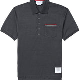 Thom Browne Charcoal Luxurious Polo Shirt