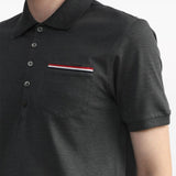 Thom Browne Charcoal Luxurious Polo Shirt