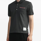 Thom Browne Charcoal Luxurious Polo Shirt
