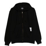 Stussy Black Drawstring Hooded Sweaters
