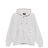 Stussy Grey Logo Patch Zip Hoodie