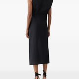 Jacquemus Charcoal Draped Sleeveless Silhouette Dress