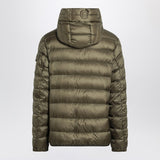 Moncler Short zip-up puffer in khaki