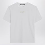 JACQUEMUS White T-shirt with logo patch