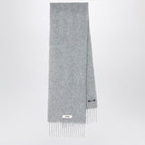 JACQUEMUS Grey scarf in alpaca and mohair