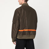 Sacai Khaki Green Jacket With Adjustable Drawstring