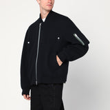 Sacai Black Sweatshirt With Conspicuous Double Zip