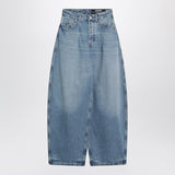 JACQUEMUS Blue Ovalo jeans with curved cut